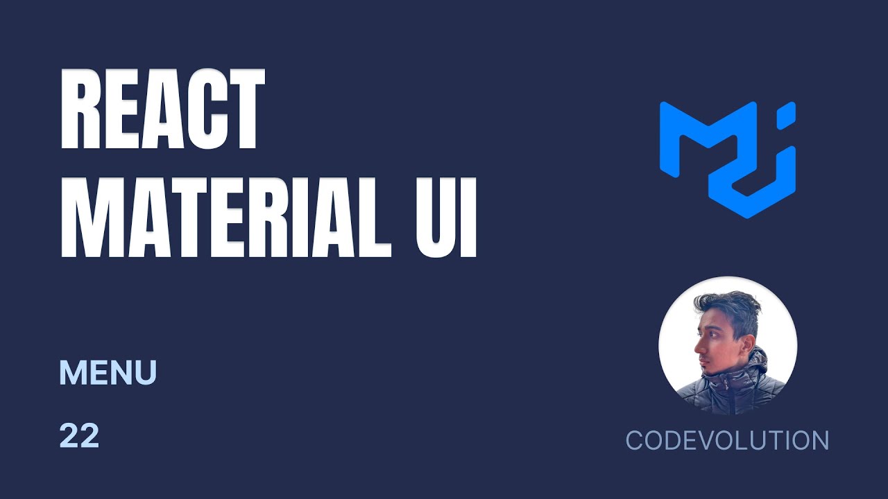 Учебник по React Material UI - 22 - Меню