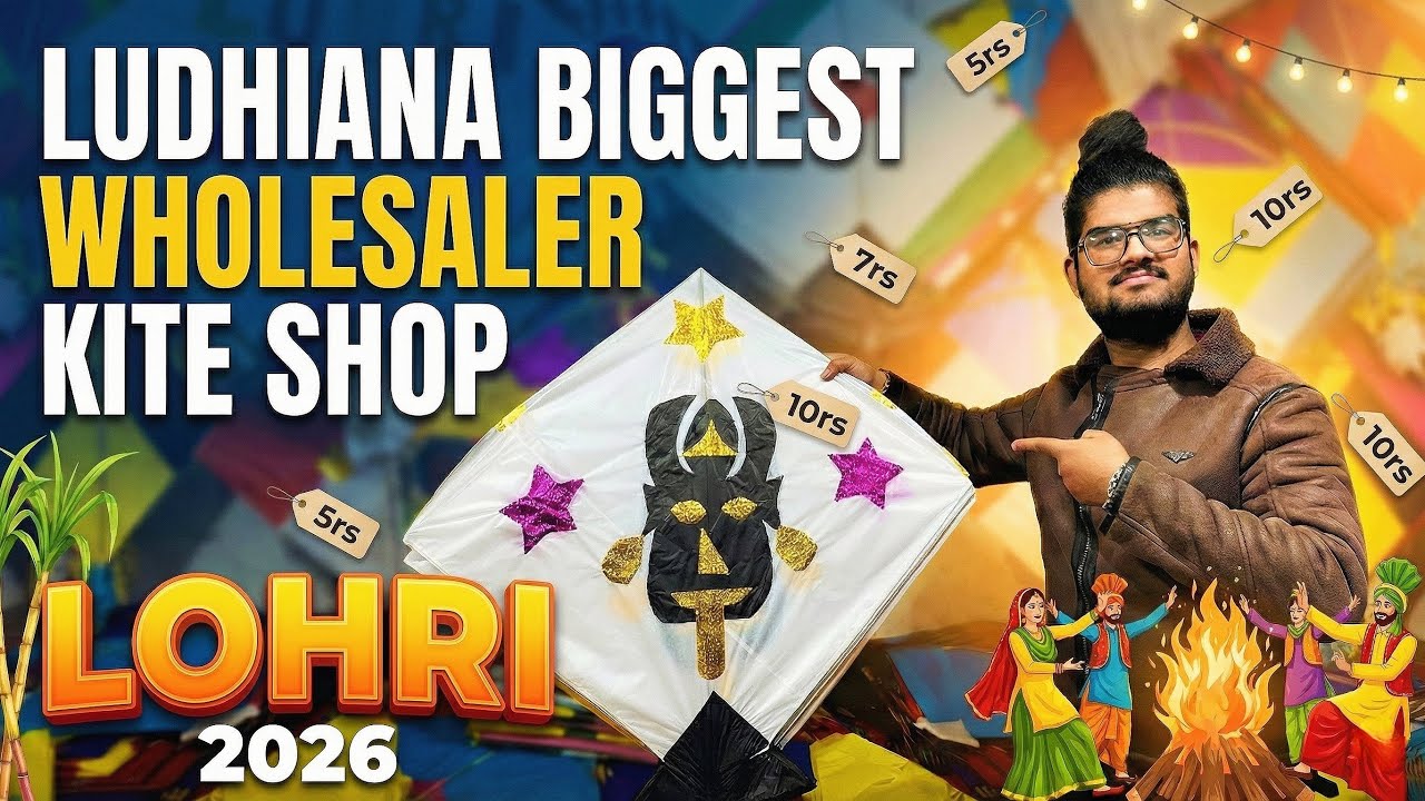 BIGGEST WHOLESELLER KITE SHOP IN LUDHIANA \\ LOHRI 2026 \\ UNIQUE KITES \\ KITE SHOPPING \\ BIG 🪁 