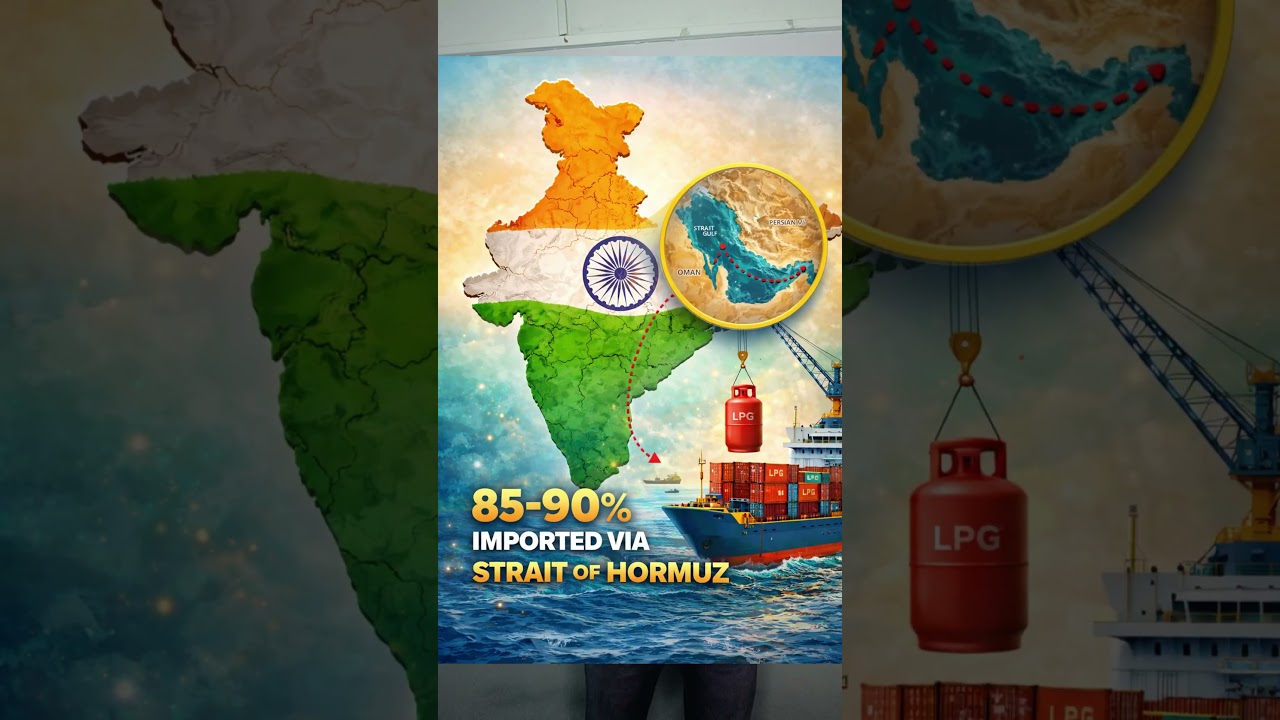 India LPG Crisis? 60% Imported, 90% via Hormuz! 😳 #shorts