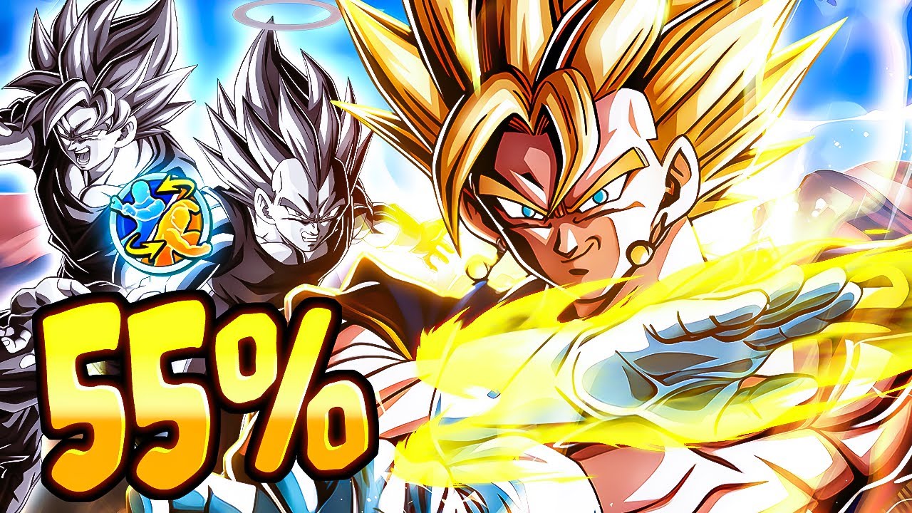 THE BEST UNIT IN THE GAME AT JUST 55%!! LR TEQ SSJ Vegito Goku Vegeta First Look | DBZ Dokkan Battle