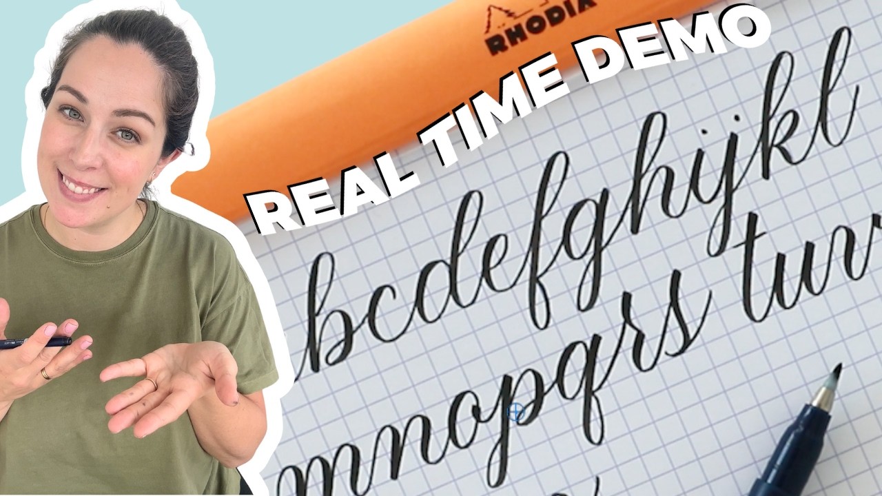 Modern Calligraphy Lowercase Alphabet A-Z in REAL TIME