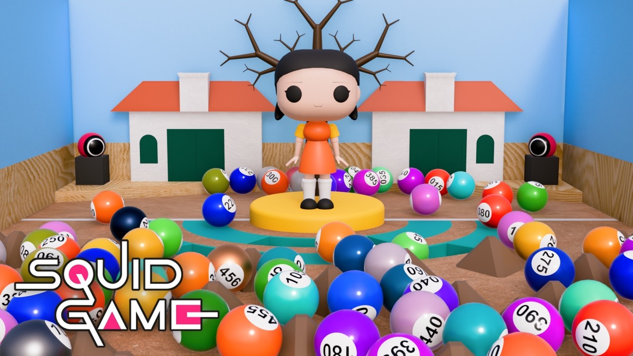 Marble Run Race: Squid Game 1 | El juego del calamar 1 | 3D ANIMATION