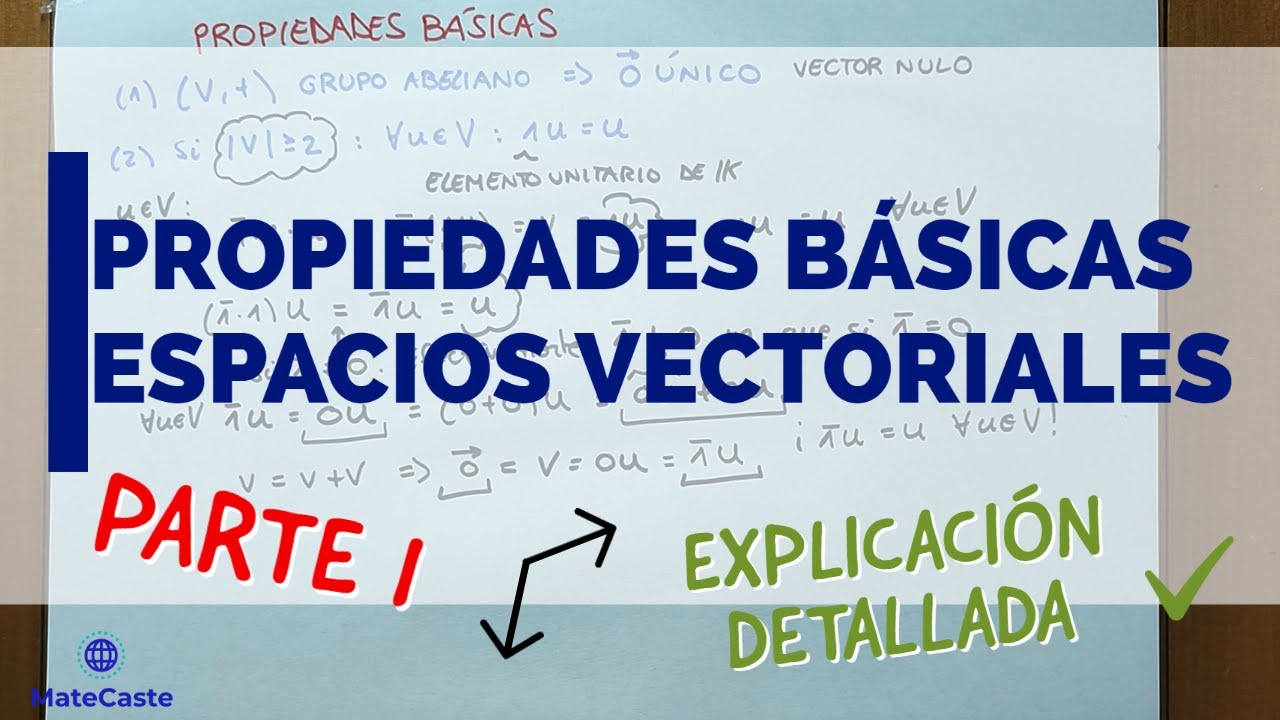 PROPIEDADES BASICAS DE UN ESPACIO VECTORIAL | PARTE 1