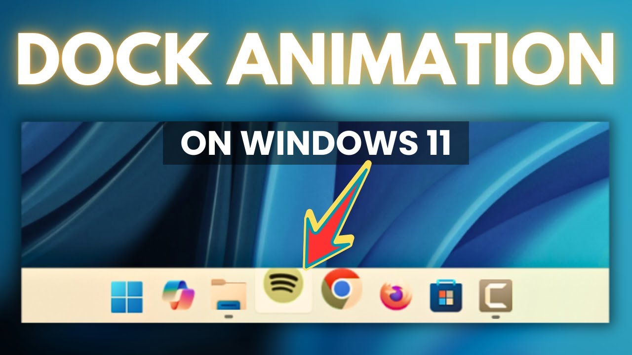 Интерактивная панель задач в Windows 11 | Анимация в стиле Dock