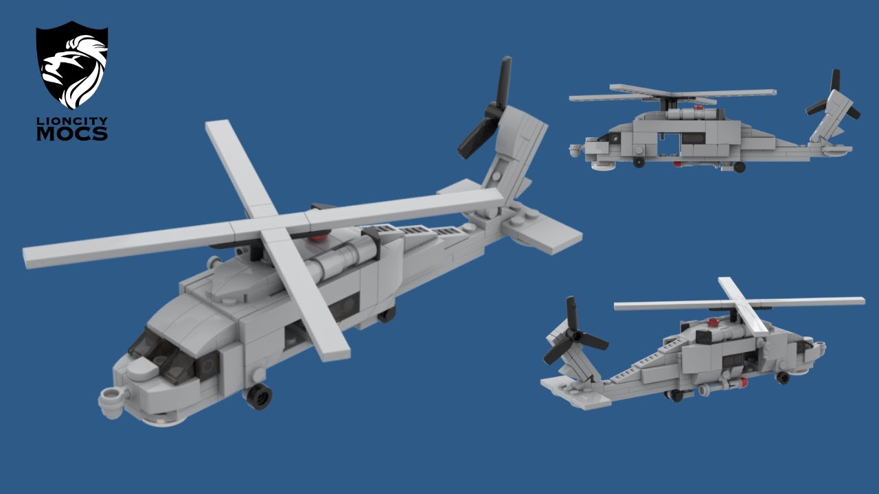 Seahawk Helicopter Lego Tutorial(1:90)