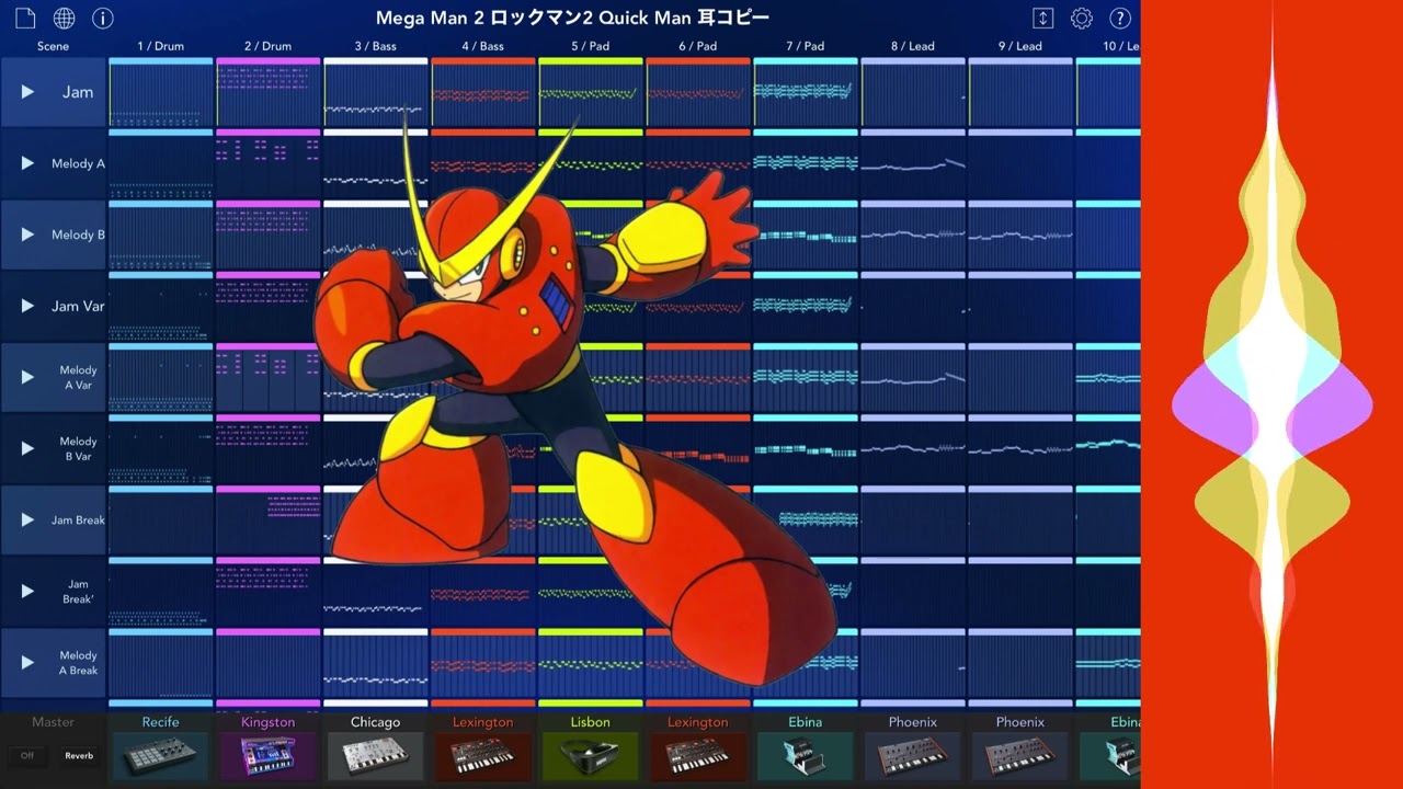 Mega Man 2 Quick Man Stage Music (Korg Gadget Remix) ロックマン2 クイックマン ステージBGM アレンジ 耳コピー Mastered