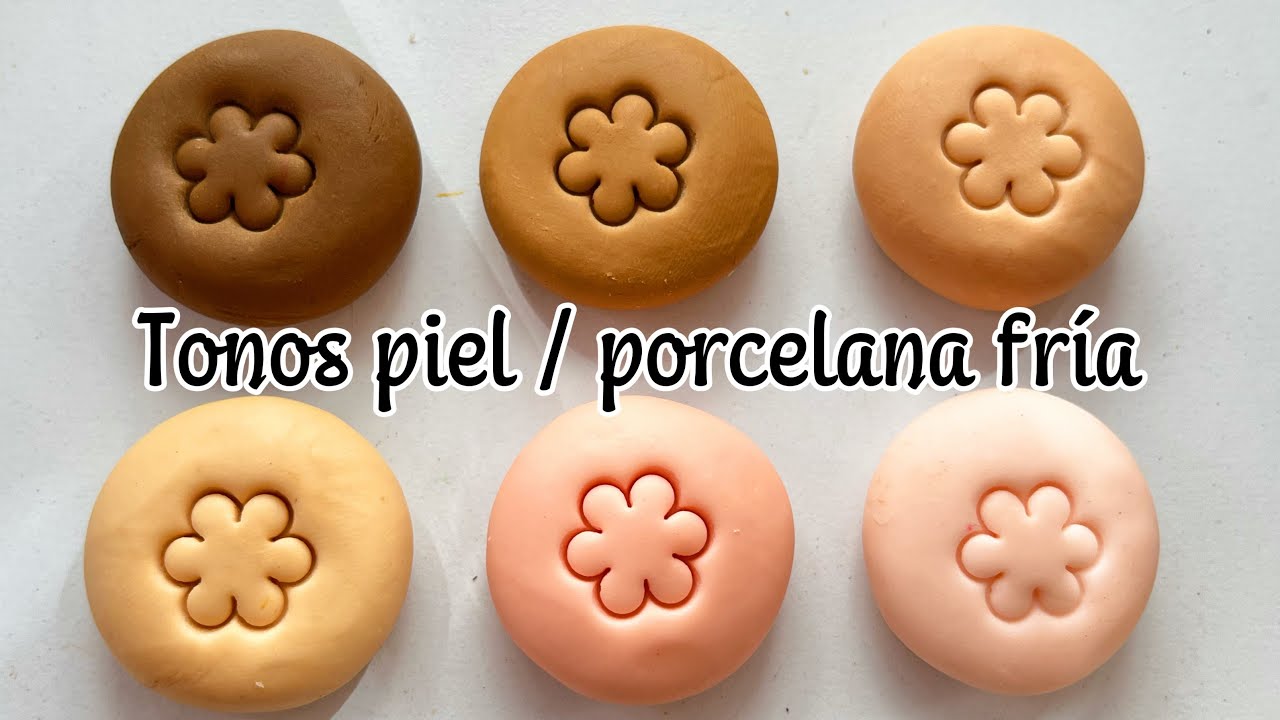 Cómo hacer tonos piel en #porcelanafria #pastaflexible #arte #manualidsdes
