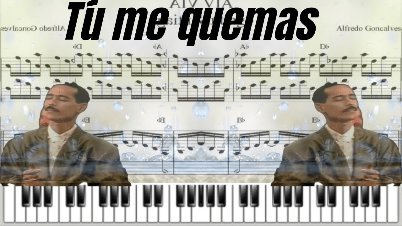 TU ME QUEMAS - Eddie Santiago | salsa PIANO tutorial PARTITURA pdf | MIDI sheet Music