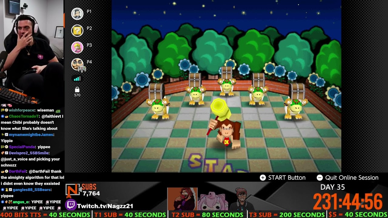 [10-30-2023] - 24_7 Nagzz is back. Day 35 #1 (Mario Party / Horror stuff)