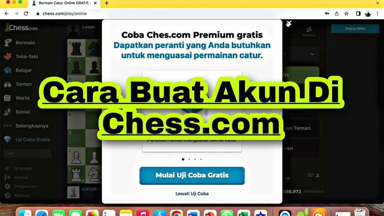 Cara Daftar Catur online di chess.com | Mengikuti Turnament dan Bertemu Pemain Hebat di Dunia
