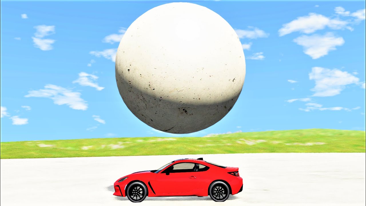 1000 Ton Ball vs Cars #1 - BeamNG.drive🔥 | BeamNG Monster