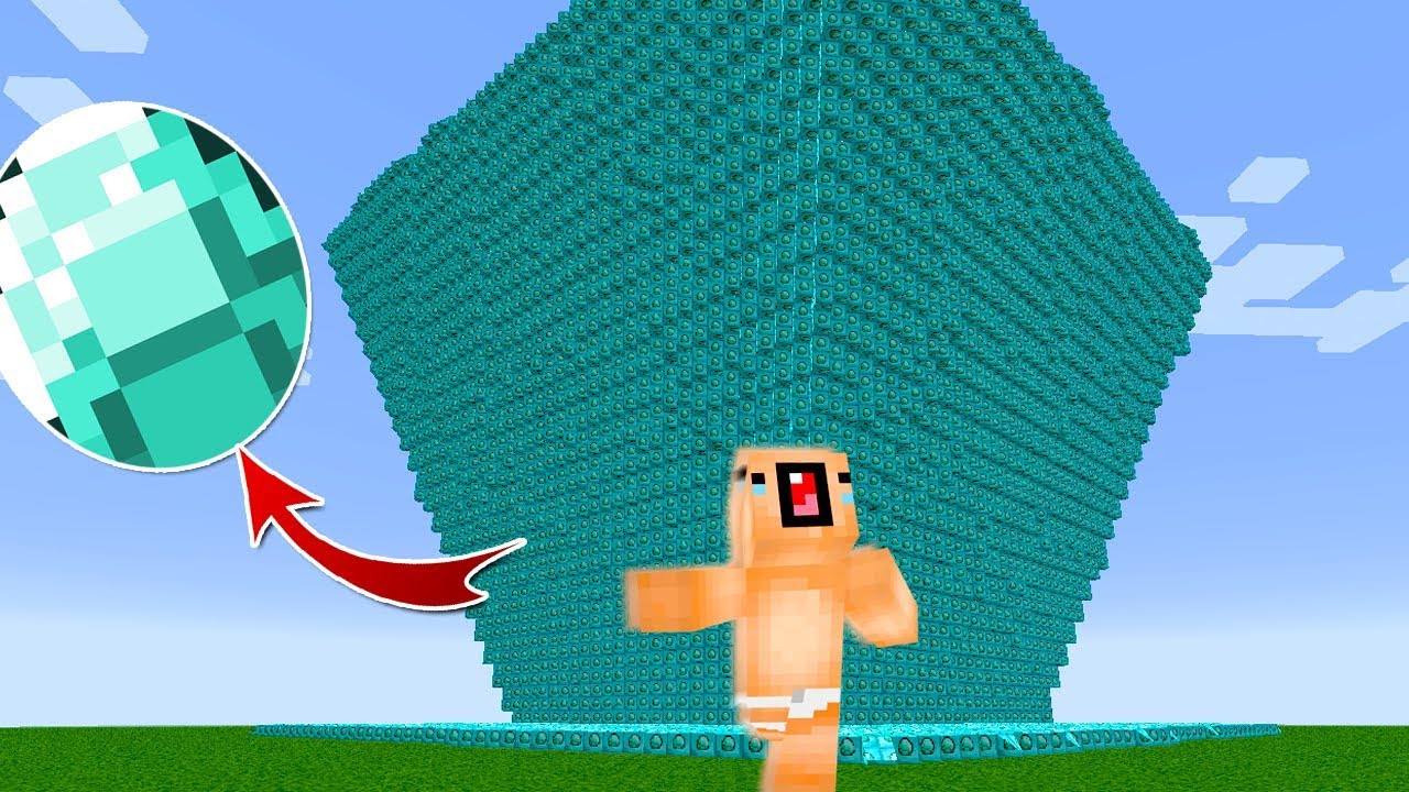 NUNCA VI UM NOOB FUGIR DE UM TSUNAMI DE DIAMANTE NO MINECRAFT...