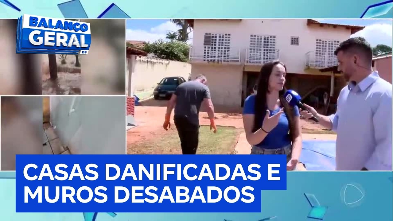 Ap&oacute;s temporal, moradores calculam preju&iacute;zos em Vicente Pires (DF) | Balan&ccedil;o Geral DF