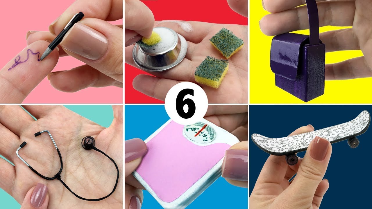 6 легких вещей, чтобы сделать для куклы Барби - DIY миниатюрные