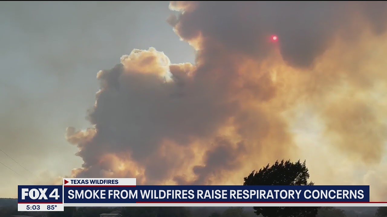 Wildfires causing smoky haze across North Texas skies
