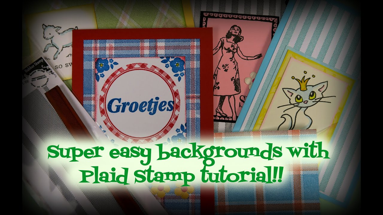 Super easy background with Plaid Stamp Tutorial!!