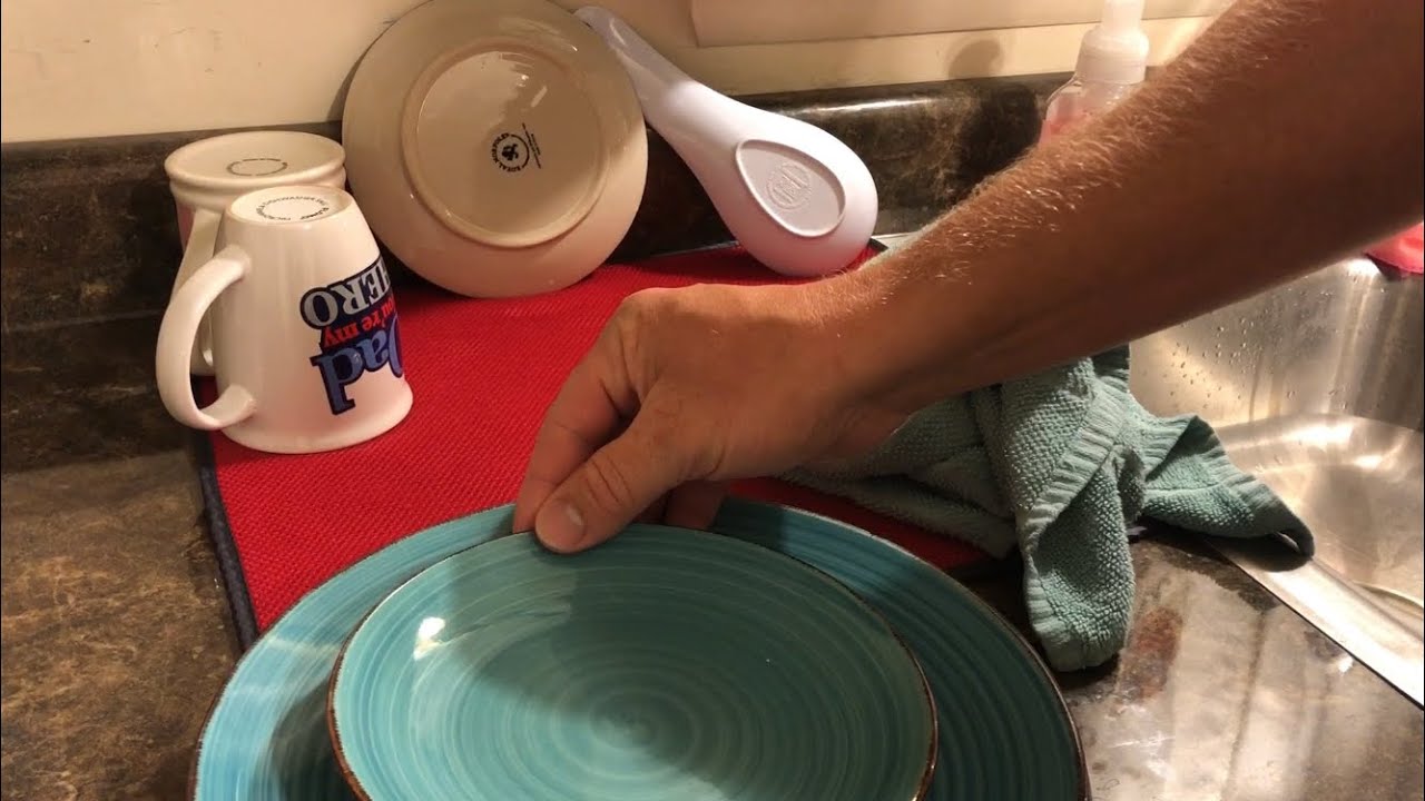 ASMR, gentle hand movements, and putting away the dishes.
