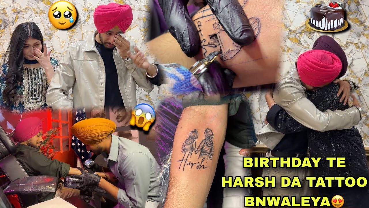TATTOO NAL SURPRISE DETA😍BIRTHDAY TE HARSH NU SARE EMOTIONAL HOGYE😢BIRTHDAY VLOG