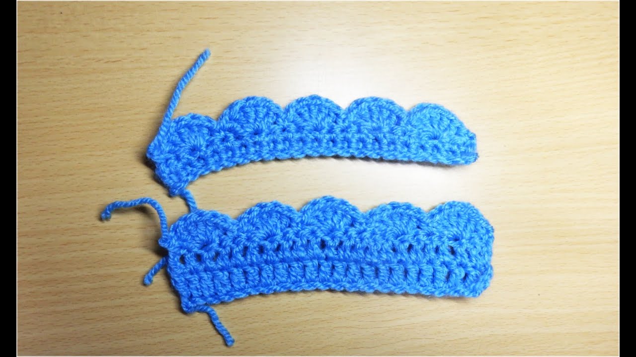 エジング 縁編みの編み方 1 　How to Crochet edging