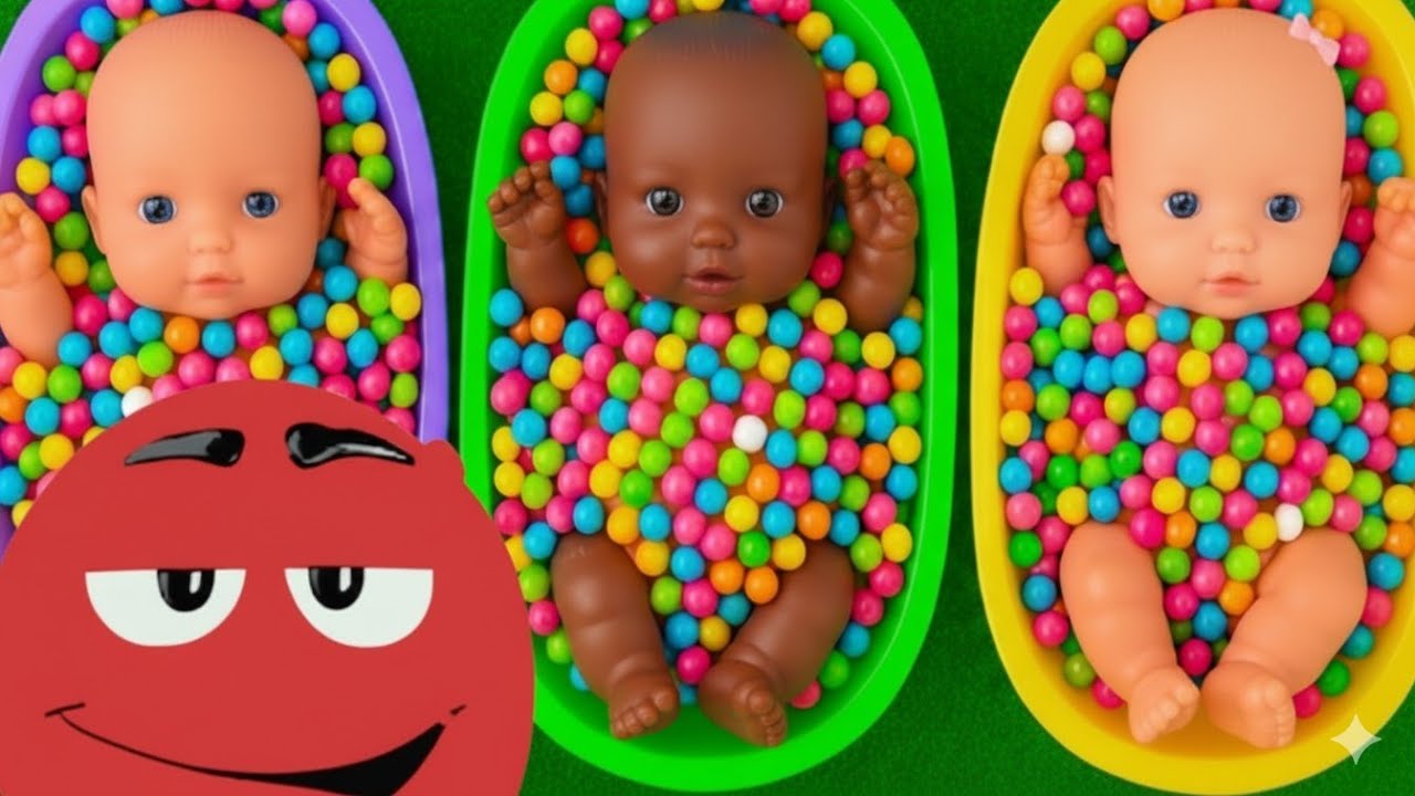 8 Minutes Satisfying Video | Mixing Funny Candy ASMR & Make Up in 3 Bathtubs with Baby Shark Slime