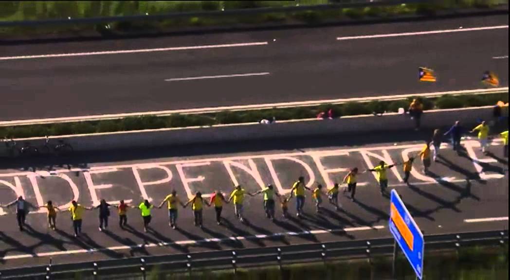 La cadena independentista, a vista de pájaro