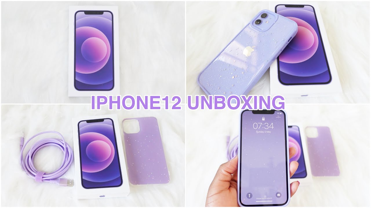 💜 🔮PURPLE IPHONE 12 UNBOXING + ACCESSORIES | SATISFYING AESTHETIC LOFI ASMR 🔮💜