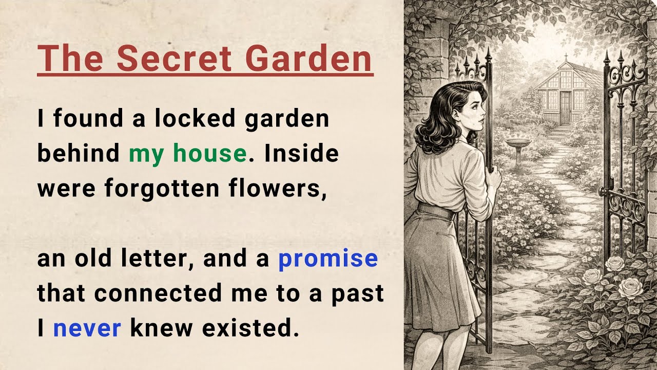 Learn English through Stories Level 3 ⭐ The Secret Garden - Improve your English | Audio Story
