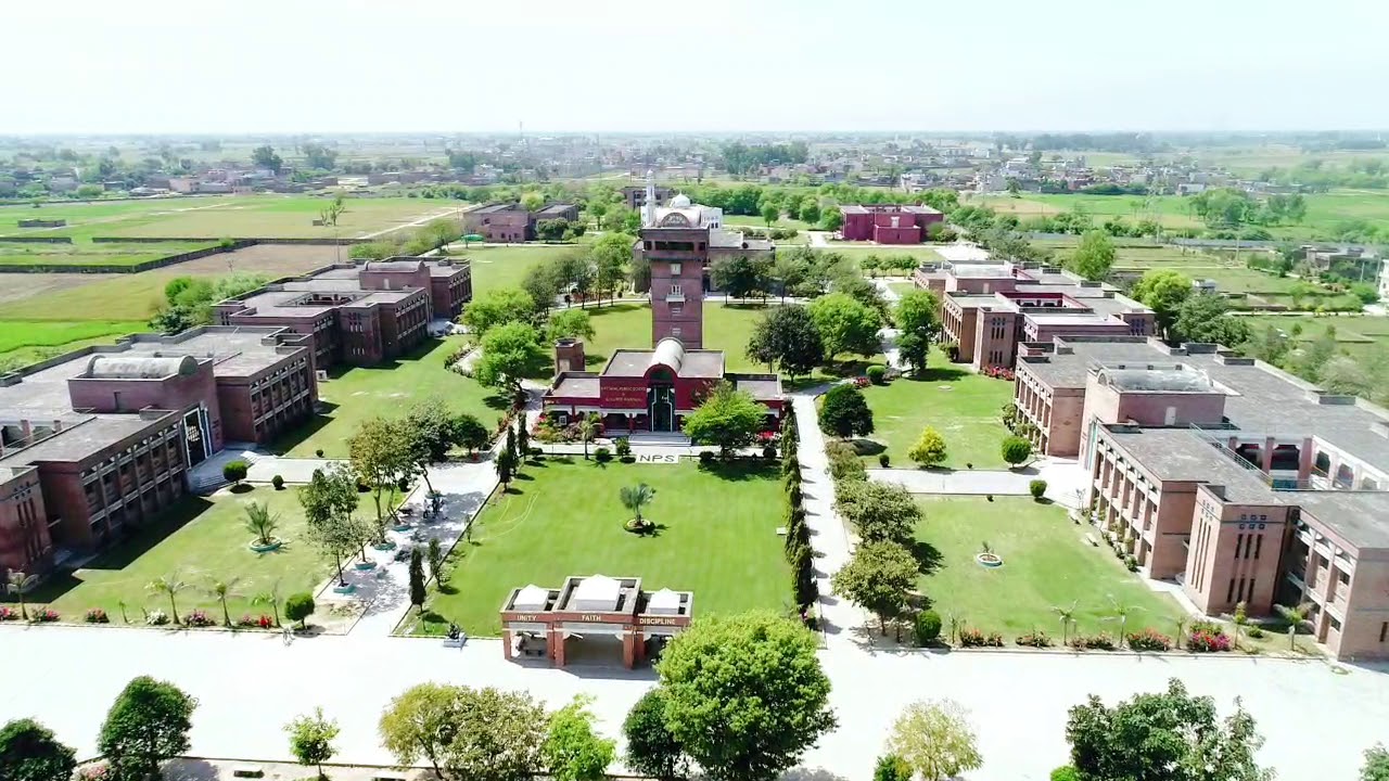 Drone View of Narowal Public School And College Narowal