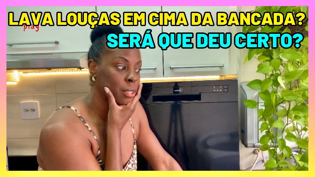 Como instalei a lava louças em cima da bancada da cozinha | como fiz a ligação de água e luz?!