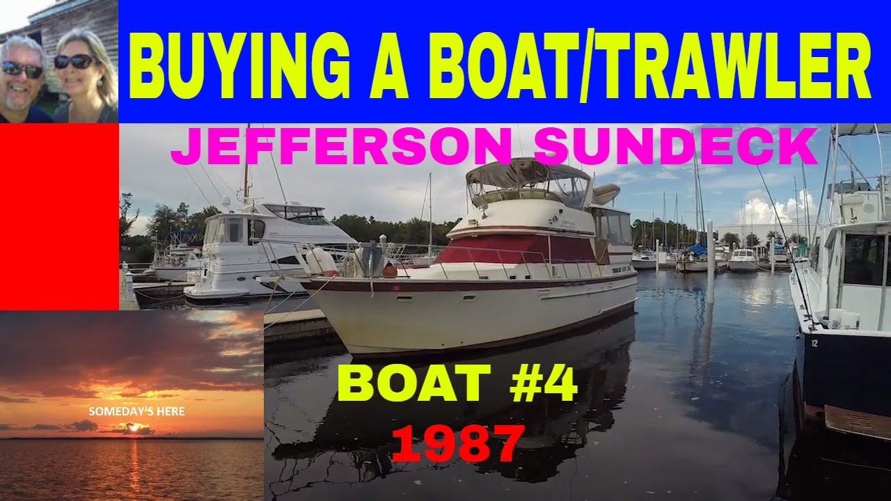 Buying a Boat.. Trawler.. Motor Yacht ..Boat #4 1987 Jefferson Sun Deck