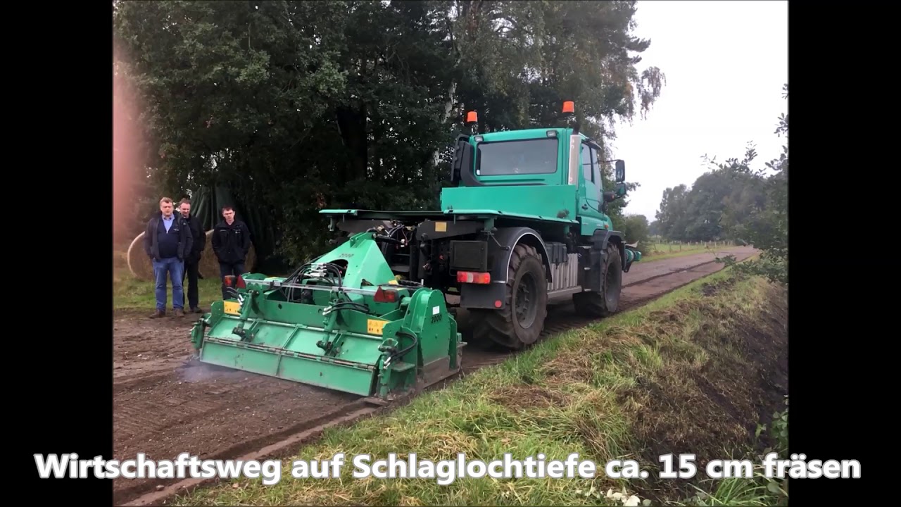 Unimog mit HEN Technologie Wegebaufr&auml;se