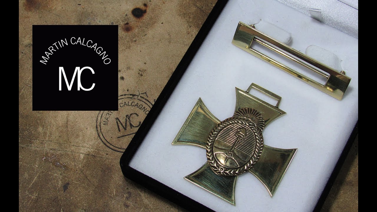 Martin Calcagno: R&eacute;plica de medalla condecoraci&oacute;n en bronce.