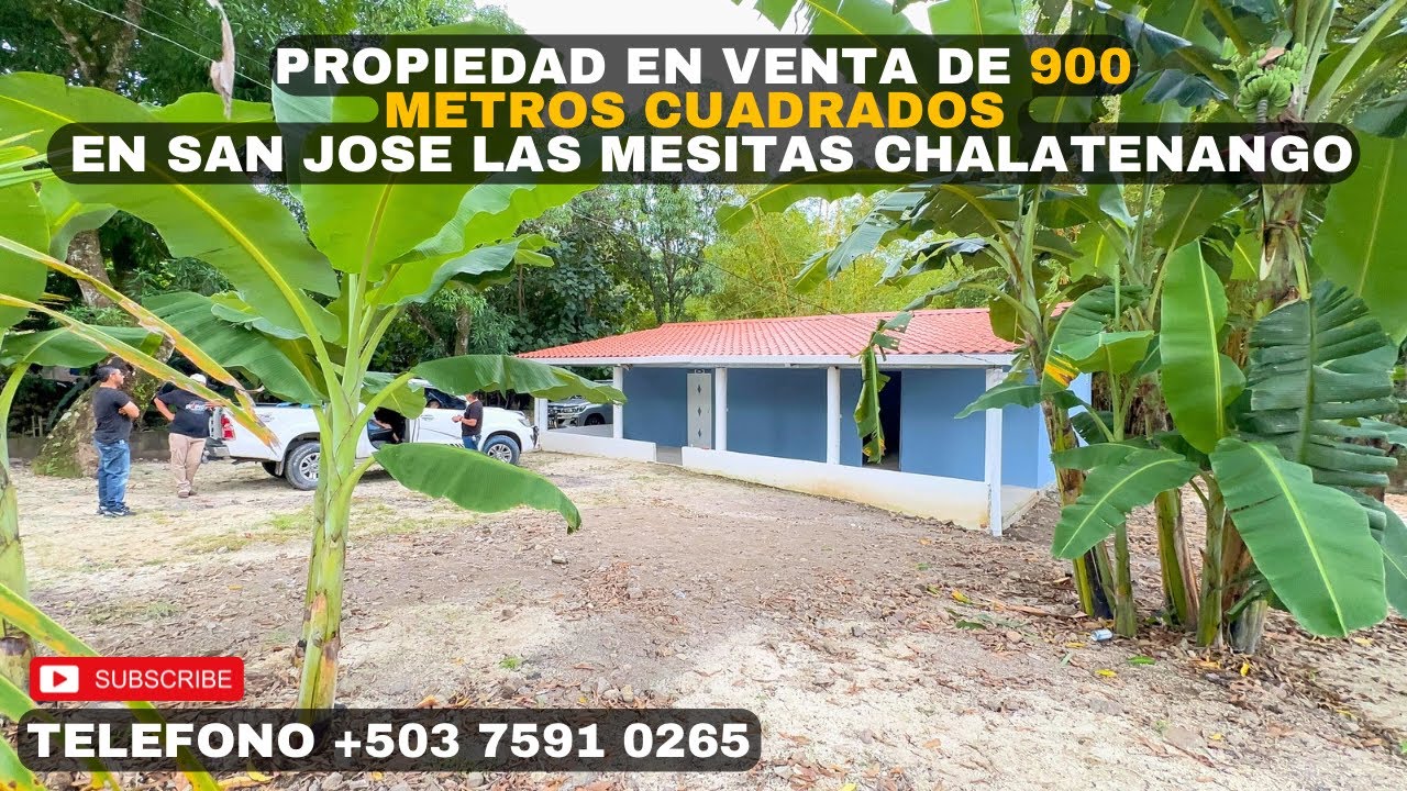PROPIEDAD EN VENTA en San José las Mesitas Chalatenango con 900mts2, cuanta con agua y luz 😱🇸🇻