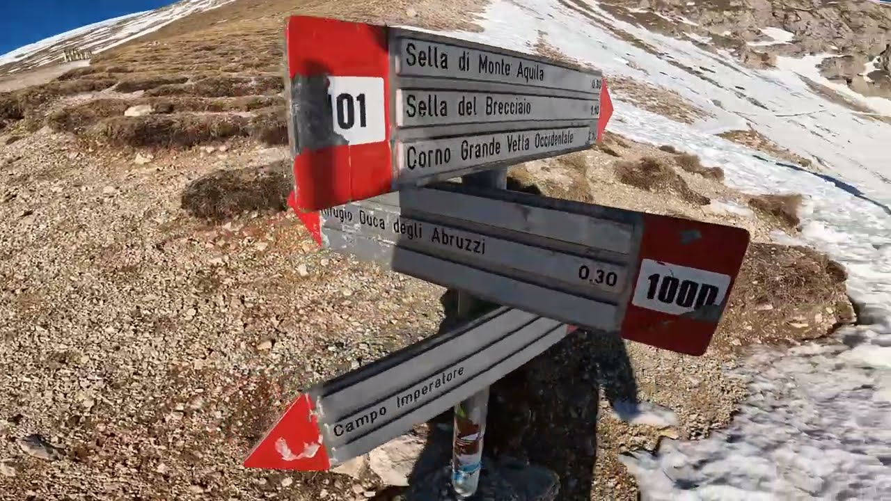 1 Gennaio 2025 Monte Aquila - Picco Confalonieri - Rifugio Duca degli Abruzzi da Campo Imperatore 4K
