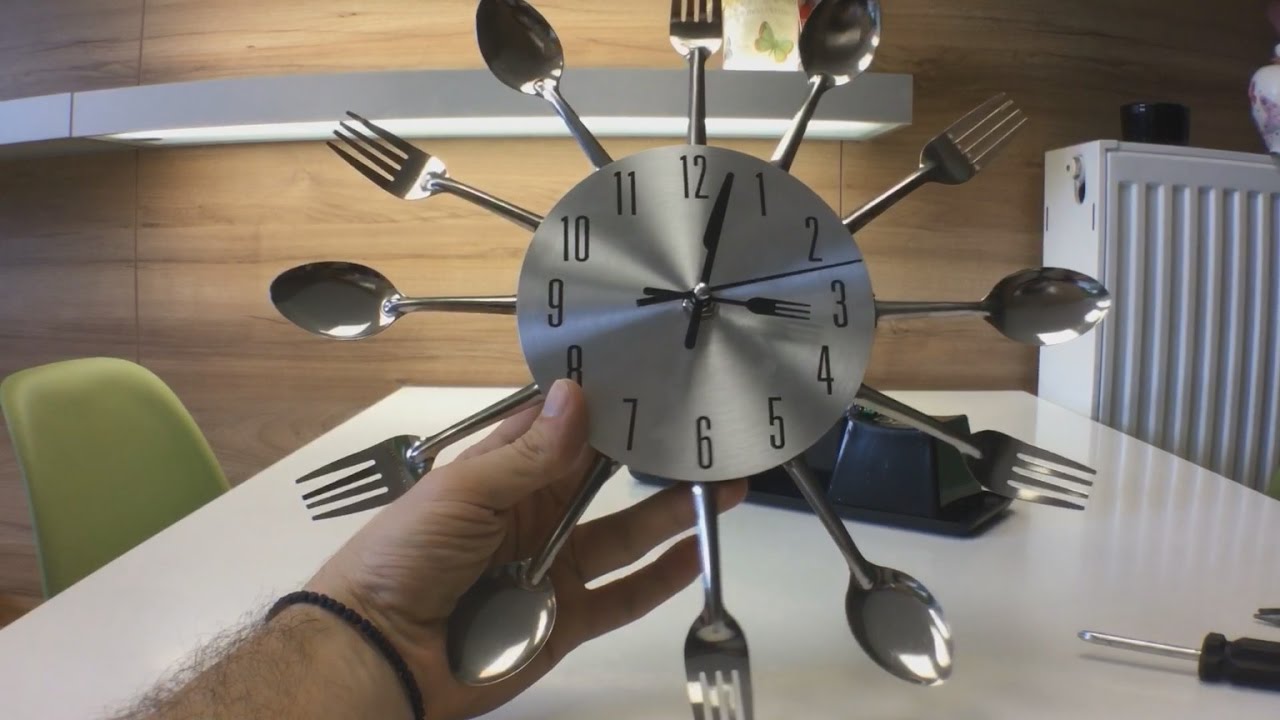 Kitchen Wall Clock Spoon - Fork