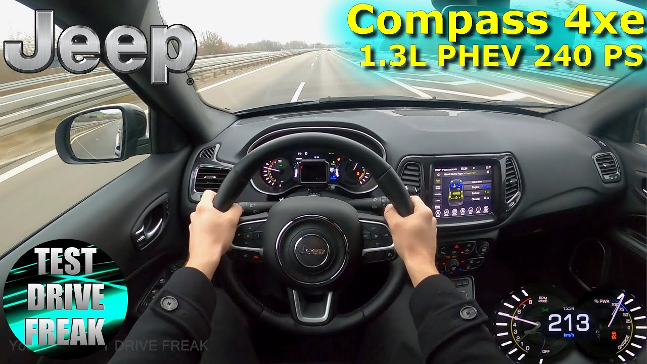2020 Jeep Compass 4xe Plug in Hybrid 240 PS TOP SPEED AUTOBAHN DRIVE POV