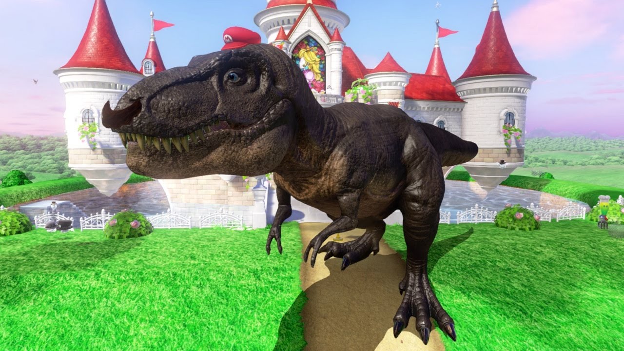 Super Mario Odyssey - T-Rex in All Kingdoms