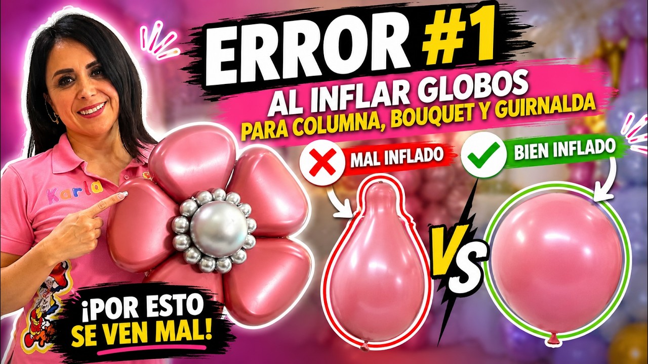 ❌ Error #1 al inflar globos para columna, bouquet y guirnalda - Globos y Figuras