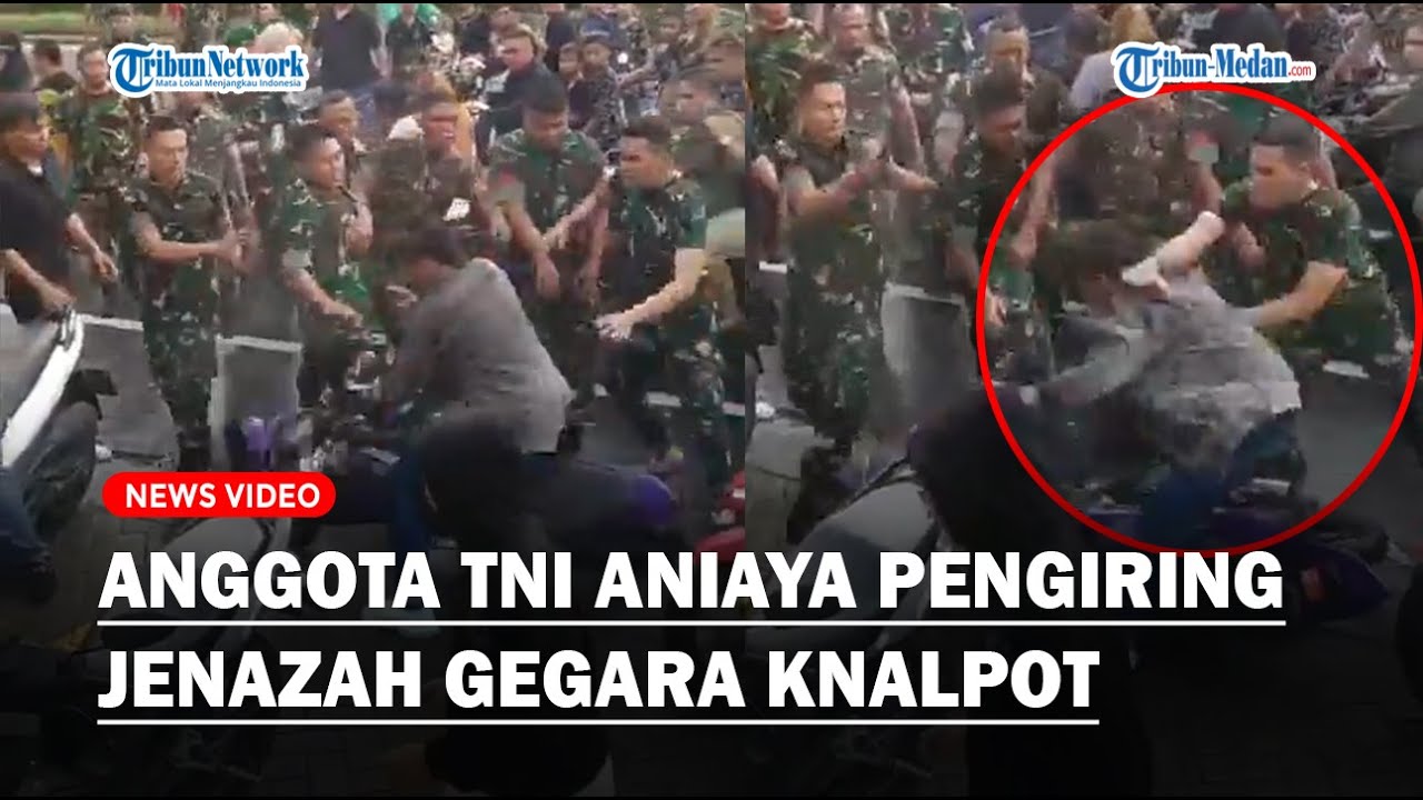 ANGGOTA TNI NGAMUK, Tendang Pengiring Jenazah hingga Jatuh dari Motor, Berawal dari Knalpot Brong!