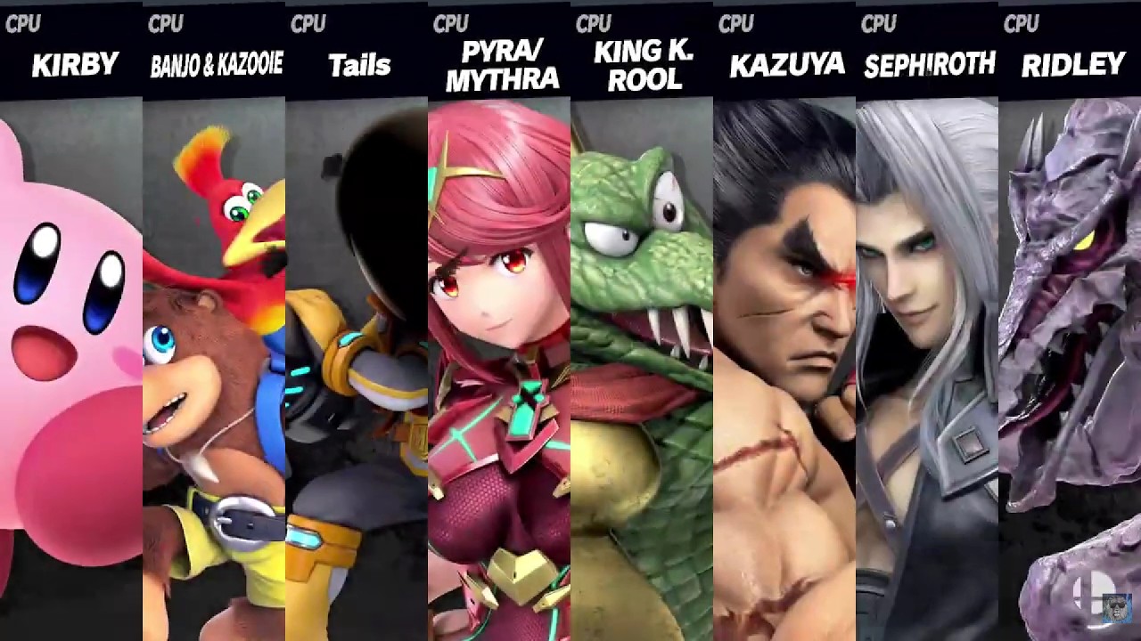 Smash Ultimate EX Kirby VS Banjo VS Tails VS Aegis VS King K. Rool VS Kazuya VS Sephiroth VS Ridley