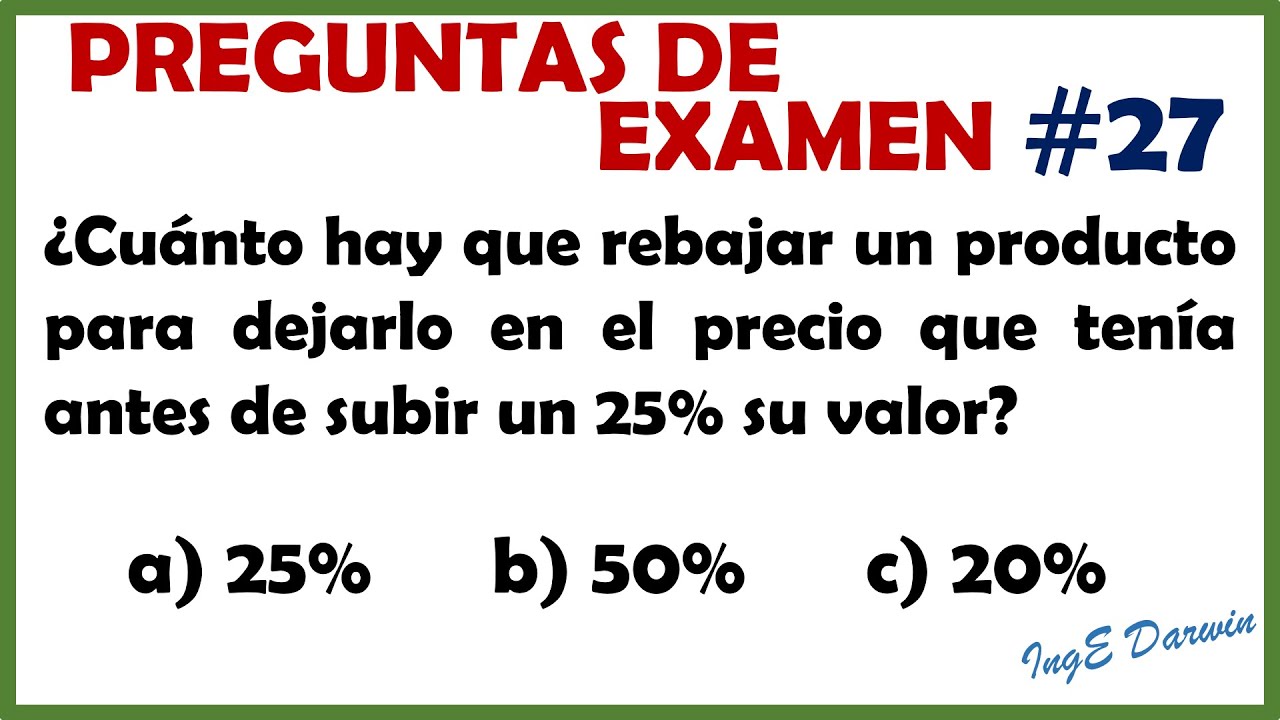 Calcular el porcentaje de rebaja del precio de un producto... PE #27