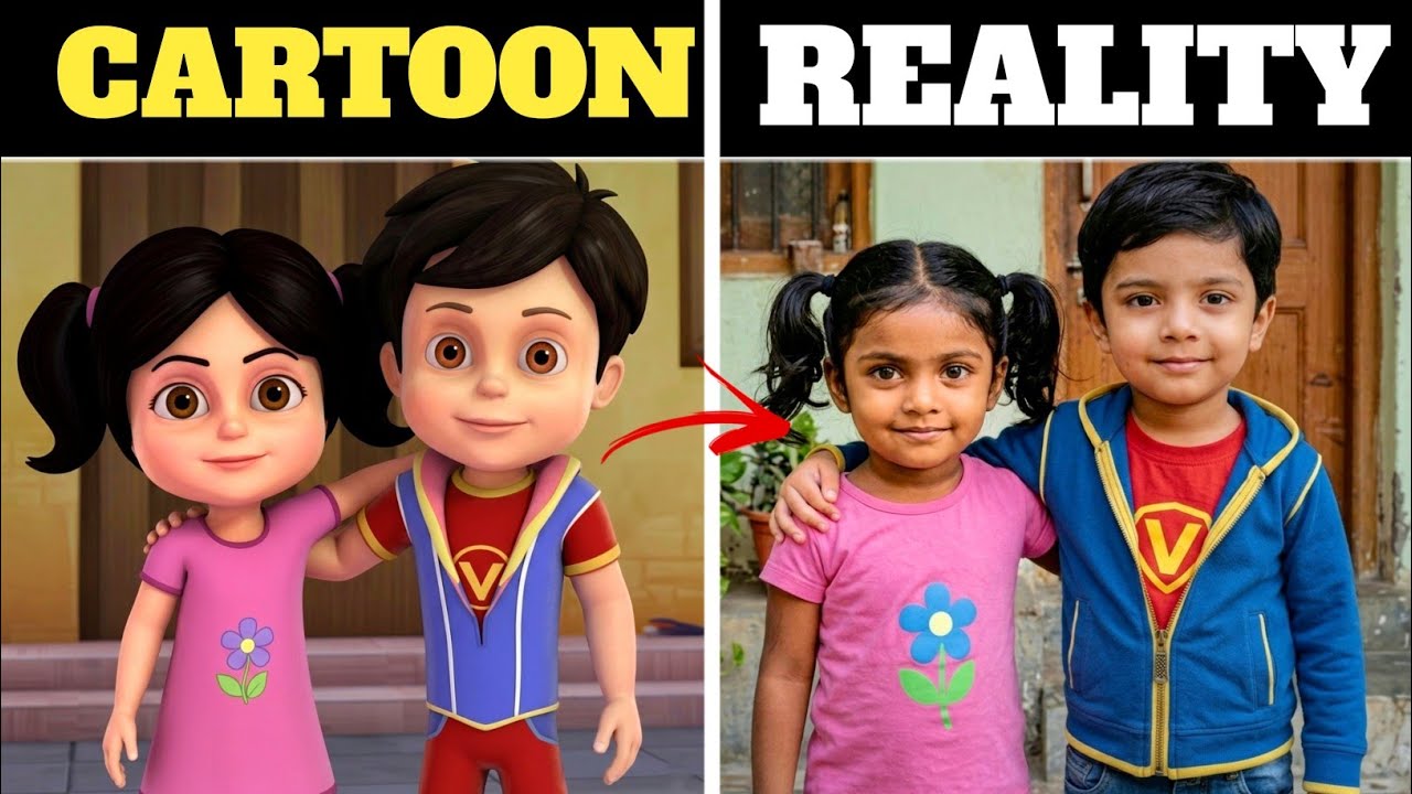 Vir the Robot Boy Cartoon all Characters In Real Life | The real form of Chulbul and Jintu will s...