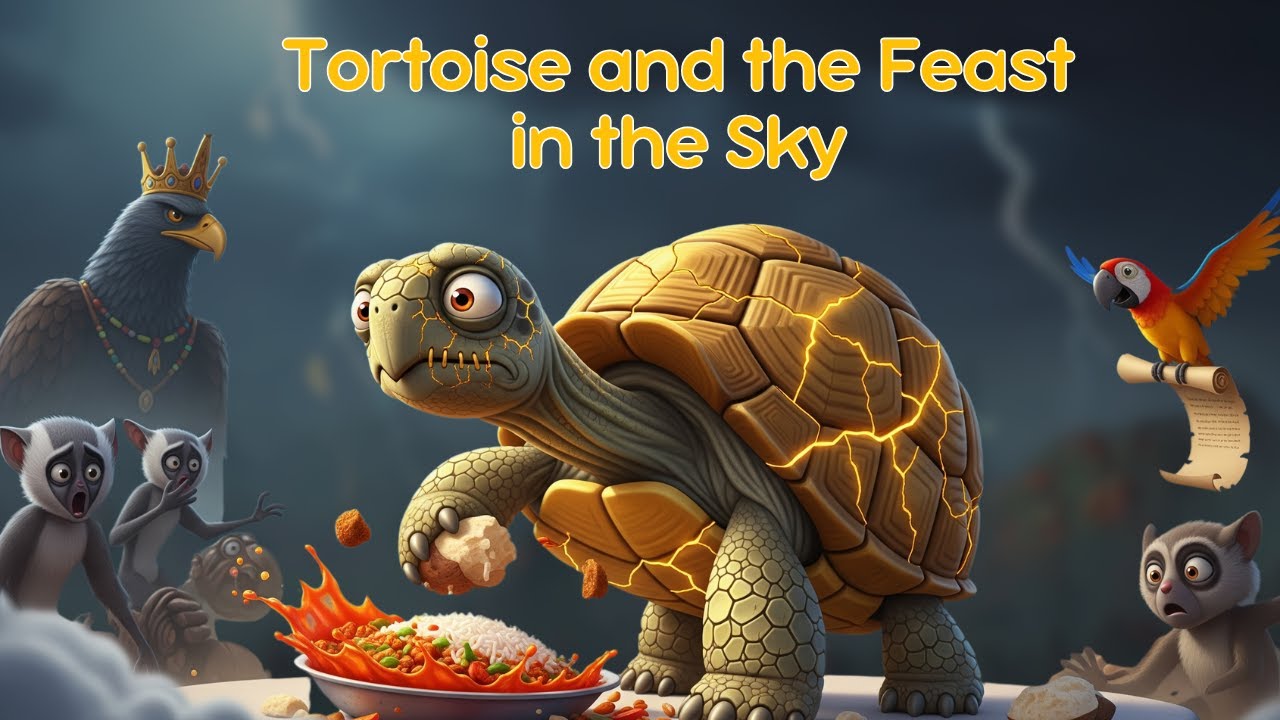 Tortoise and the Feast in the Sky 🐢 | African Folk Tale About Greed for Kids
