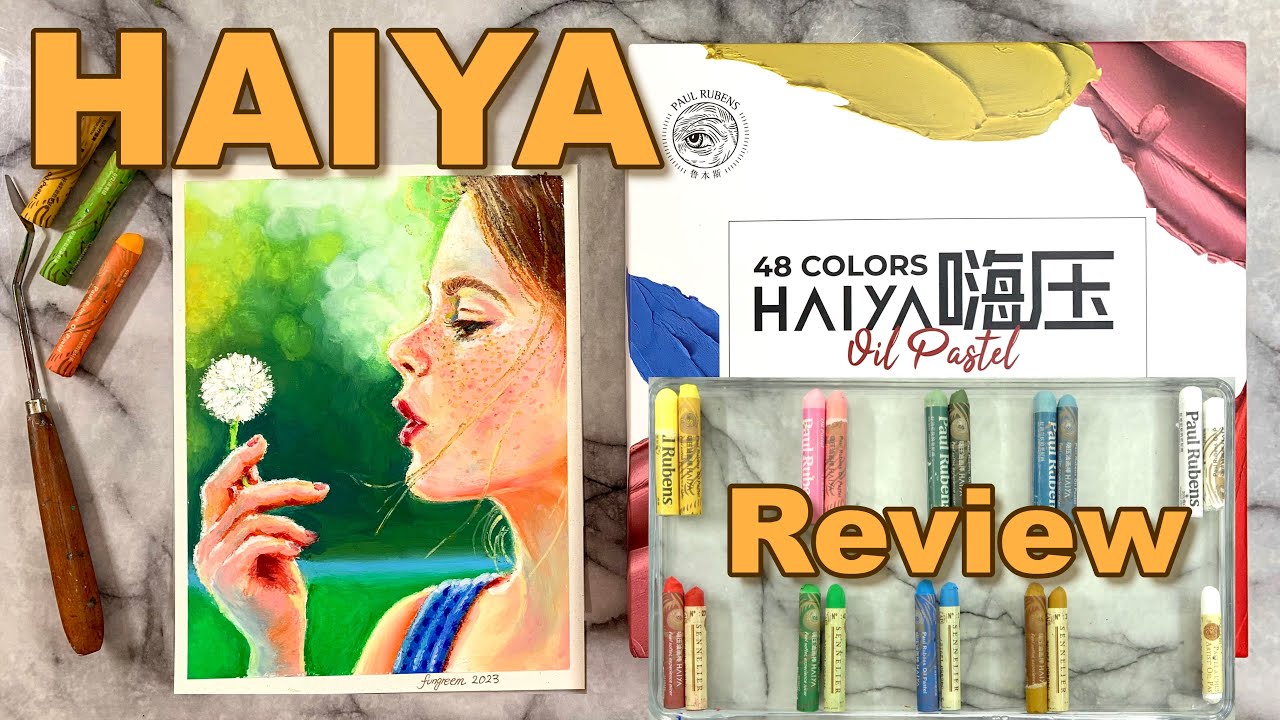 ⚠️NEW⚠️HAIYA 48 Colors Oil Pastel Review‼️