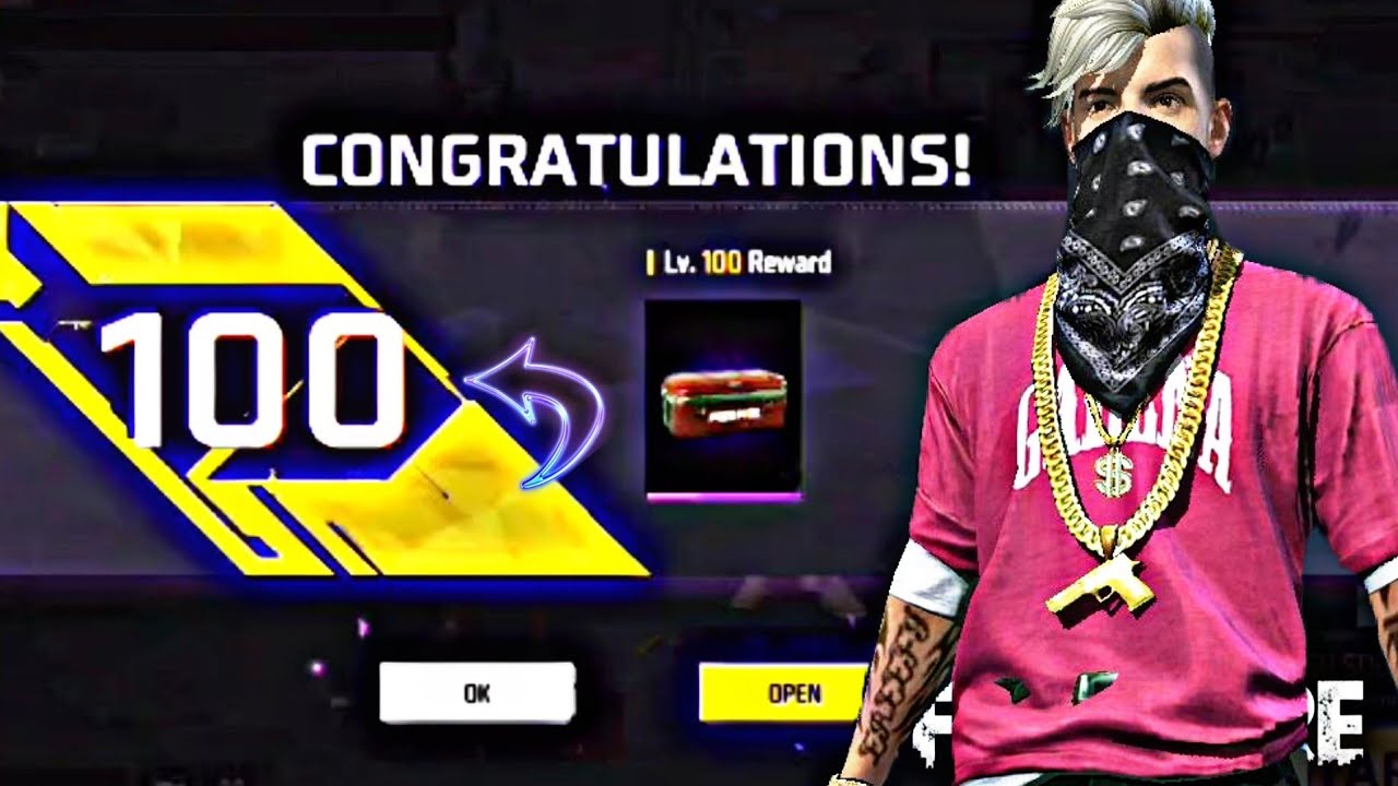Highest 100 Level Player In Free fire !! 100 level up reward freefire #top1