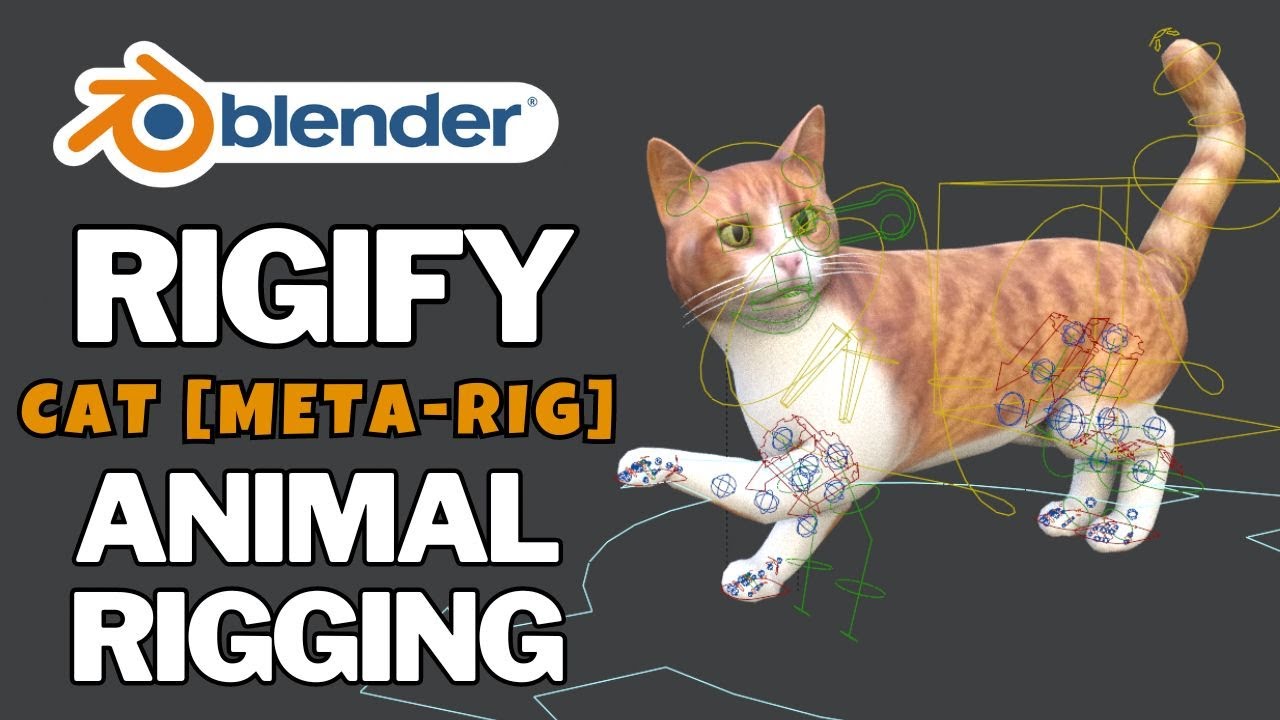 Риггинг кота с помощью Rigify | Animal MetaRig | Риггинг животных в Blender | Учебное пособие по ...