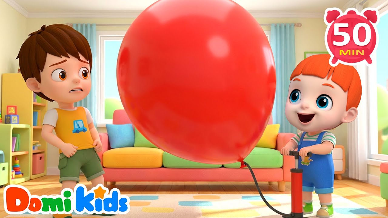 氣球遊戲 🎈🎉｜手眼協調訓練｜顏色認知｜快樂互動兒歌🎶｜寶貝多米