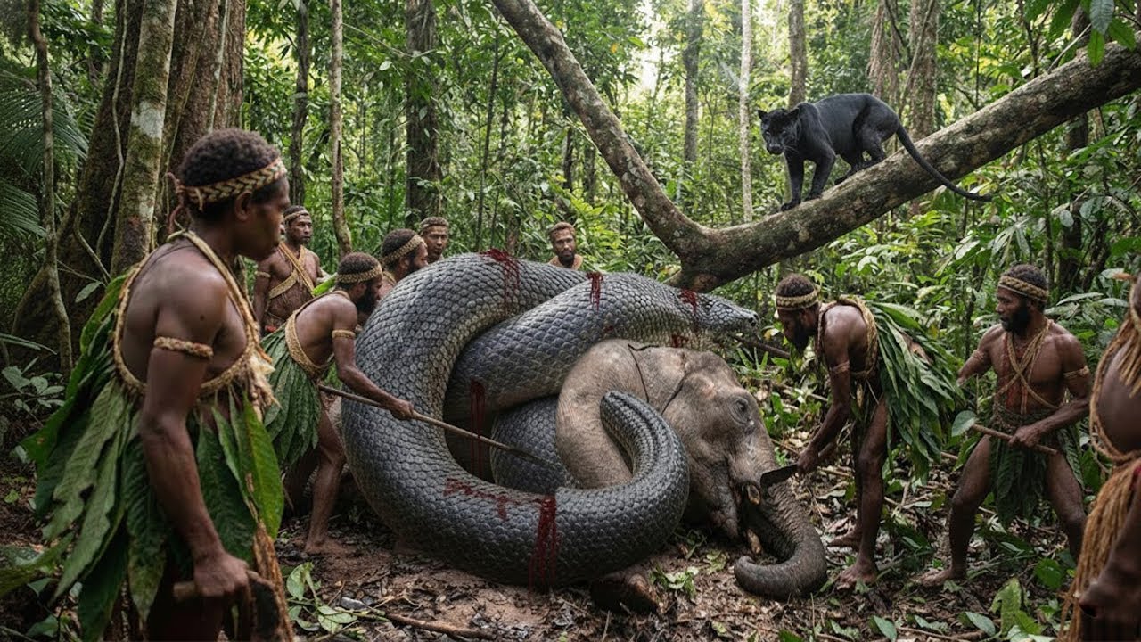 Living Off the Land: Korowai Tribe Survival and Elephant Hunt in the Jungle!