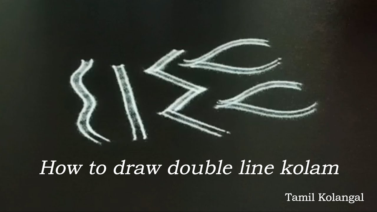 How to draw double line kolam | How to draw double line rangoli by Tamil Kolangal