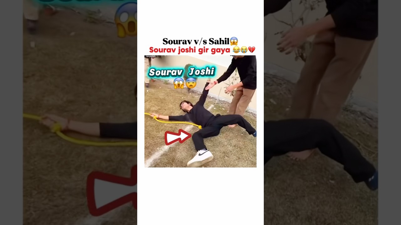 Sourav joshi gir gaya 😨😱#souravjoshivlogs #piyushjoshi #souravjoshi #comedy #trend #ytshorts